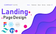 create landing page with design
