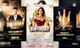 design birthday and party flyer