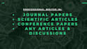 write journal articles, conference, scientific papers