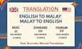 translate documents, articles, and texts english to malay