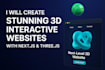 create stunning 3d interactive websites with nextjs and threejs