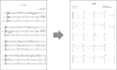 transcript of staff notation to numeric notation