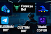 build telegram trading bot, telegram crypto bot, copier bot, ea bot, custom bot