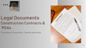 draft construction contracts and master service agreements