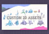 draw 2d assets and objects for you