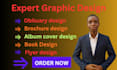 design obituary flyer, billfold, brochure, event flyer, business flyer
