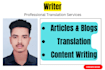 write articles, blogs, and translations