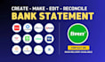 reconcile bank statement PDF to editable format