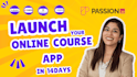 build online course, course website mobile app online course app with passion io