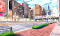 draw anime background for visual novel, game illustration, vtuber, landscape