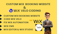 develop code wix velo wix harmony website fix wix automation wix cms wix booking
