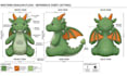 design custom plushie reference sheet stuffed animal character ych concept