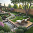create backyard landscape design rendering
