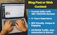 write a SEO friendly blog post or web content