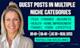 write and publish SEO guest posts for multiple niches