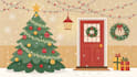 create festive holiday christmas design illustration