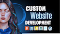 develop custom responsive website with HTML CSS javascript react vue js
