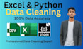 clean, format, and automate excel or CSV data using excel and python