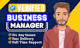 create fresh verified facebook business manager and ads account