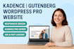 redesign wordpress website with gutenberg  kadence, kadence blocks, kadence pro