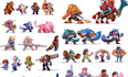 isometric pixel art character design, top down, pixel art animation sprite sheet