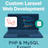 develop a responsive website using PHP, laravel, and mysql