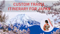 design a customized itinerary to japan