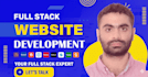 do website development as full stack web developer, front end, backend de