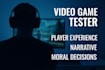 test video game narrative and gameplay