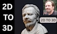convert 2d to 3d model from image or sketch drawing for stl file 3d printing