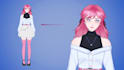 draw and rig a custom 2d vtuber design, live2d vtuber model vtuber outfit