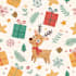 create cute christmas pattern and illustration
