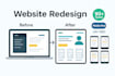 redesign website with a mobile first UI