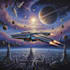 make a sci fi spaceship art