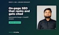 optimize your on page SEO to rank on google and get cited by chatgpt