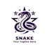design elegant and powerful snake logo with custom concept