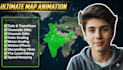 do video editing with documentry style and map animation