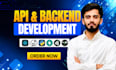 develop secure node js rest API fastapi backend and API integration