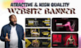 design professional website banner, homepage header, website logo