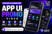 create a mobile app promo video with custom ui animation