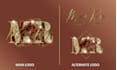 design a professional glitter logo with stationery kit