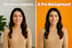 remove any object,  and create a professional background