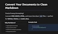 convert pdf,docx,HTML, documents, everything to markdown