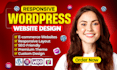 create a wordpress website, ecommerce store or woocommerce online shop elementor