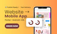 turn your wordpress or shopify website into a mobile app