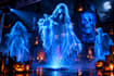 create spooky halloween hologram animation vj loop and haunted projection effect
