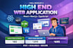 develop a high end web app using react, next js, typescript