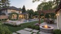 do landscape design backyard front yard fire pit pergola pool
