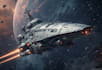 illustrate a sci fi spaceship art