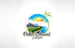 design looking fun mountain beach theme mini golf logo